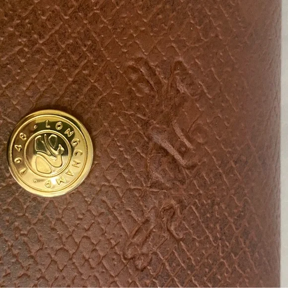 Longchamp Green and Brown Cosmetic Bag with Classic Design - Picture 2 of 9